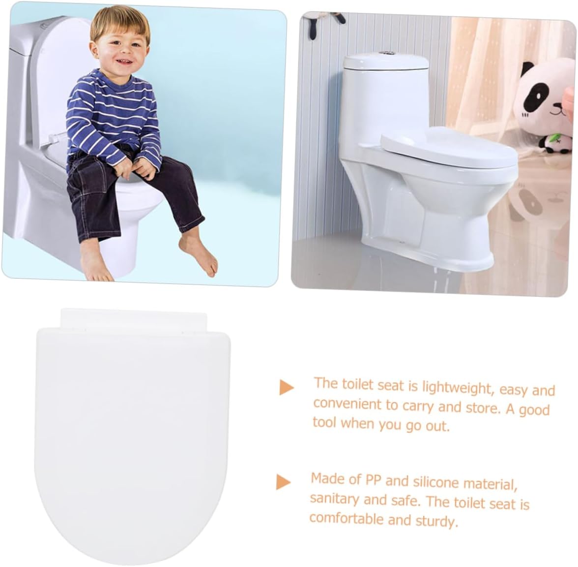 WOONEKY Potty Training Seat for Toddlers Colorful Heavy-duty Toilet Seat with Non-slip Pad Easy to Install Ergonomic Design for Safe and Independent Toilet Training