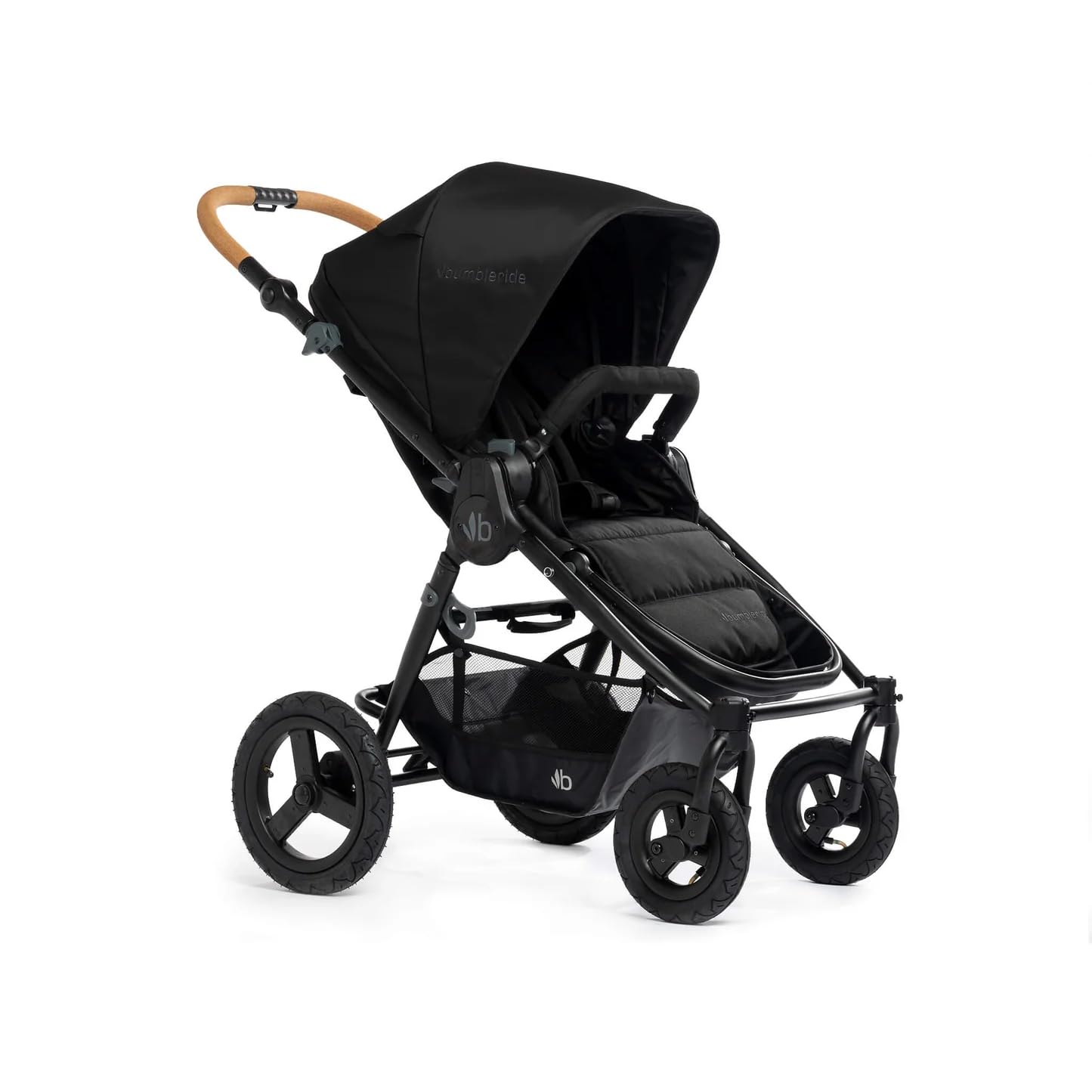 Bumbleride Era Reversible Baby Stroller - All-Terrain Infant-Safe Compact Stroller with 9 Configurations, All-Wheel Suspension, Air-Filled Tires - Black