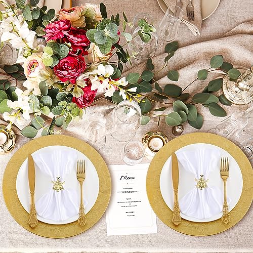 Set de 24 Platos Dorados para Navidad miniatura 5