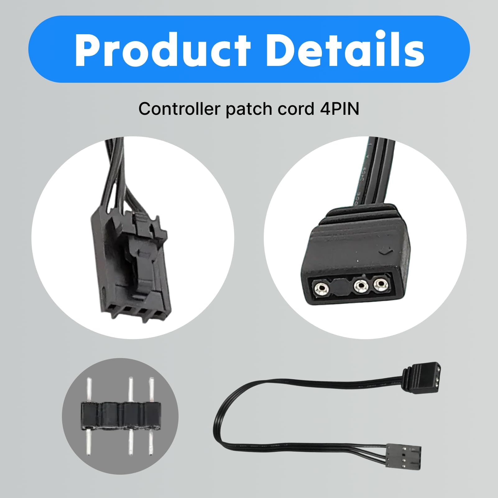 Câble Adaptateur RGB 4 Broches vers 5V pour Corsair Commander Core iCUE, Connecteur ARGB 3 Broches