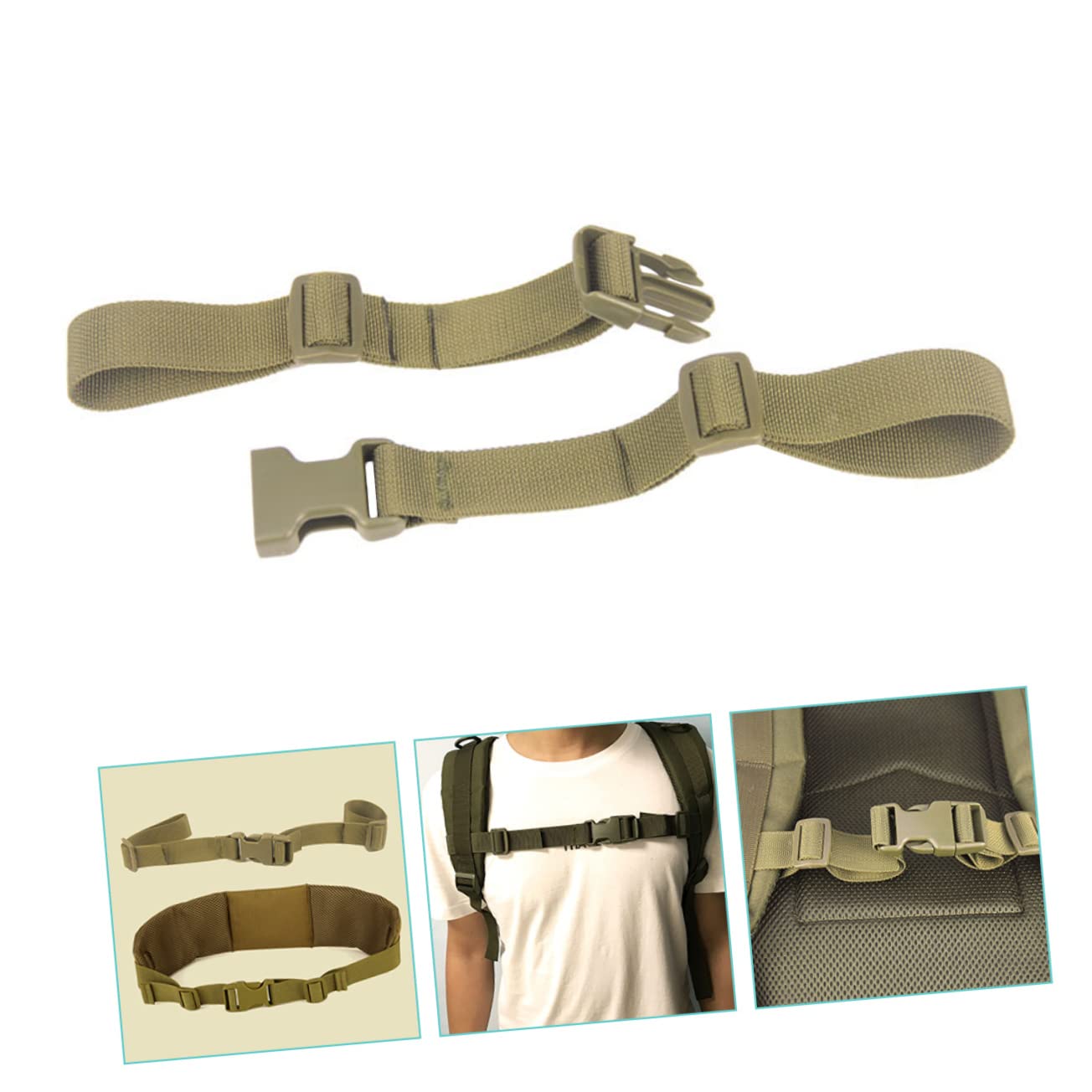 Cinghie Nylon A Sgancio Rapido SWZHAI - 2.5cm X 250cm, Nero, Per Zaini E Campeggio - Foto 2
