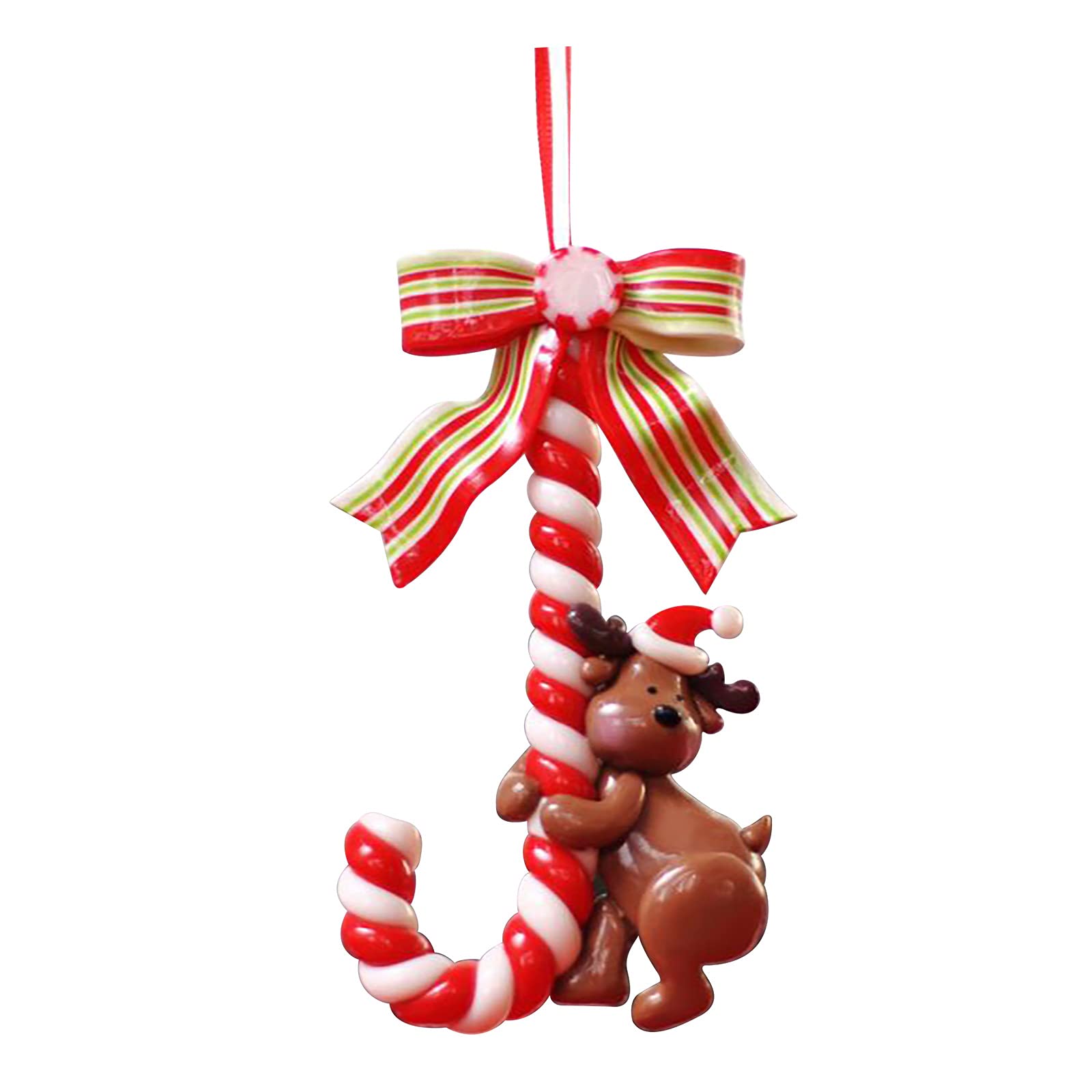 Betos Christmas Tree Ornament, 12CM Plastic Christmas Candy Canes Xmas Tree Hanging Ornaments Christmas Tree Decorations for Christmas Holiday New Years Home Decor Gift (Pack Of 6 )