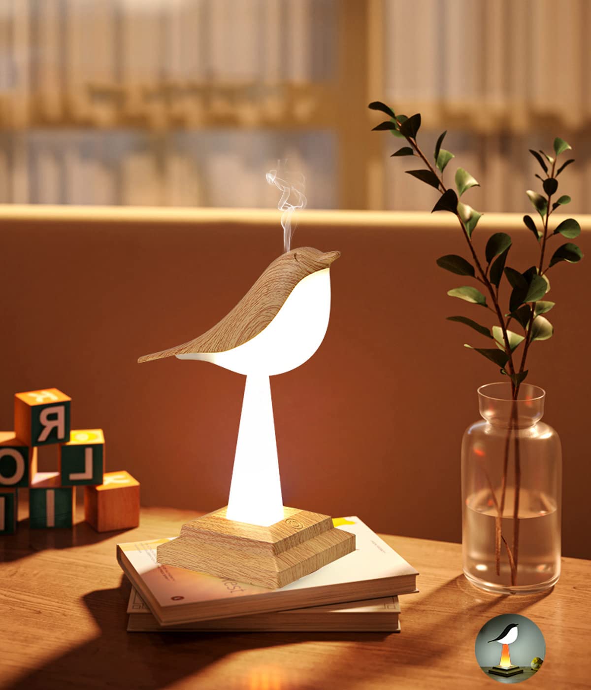 Xhope4u Cordless LED Table Lamp with RGB Base,Touch Sensor, Remote