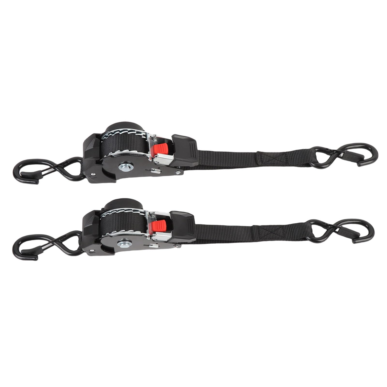 Mingzhe Automatisch Einziehbare Ratschengurte, 2,5 cm X, 1760 Lbs Bruchfestigkeit, Spanngurte mit S-Haken für Boot, Jetski, Motorrad, ATV