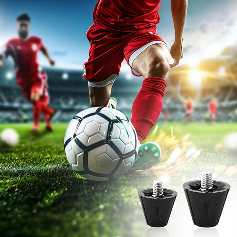 12 Pièces Crampon Plastique a Visser Foot 13/16 mm, Crampons de Rechange en Aluminium pour Chaussures de Football en Nylon Conception Effilée AntidéRapante pour Une Meilleure Traction (Noir)