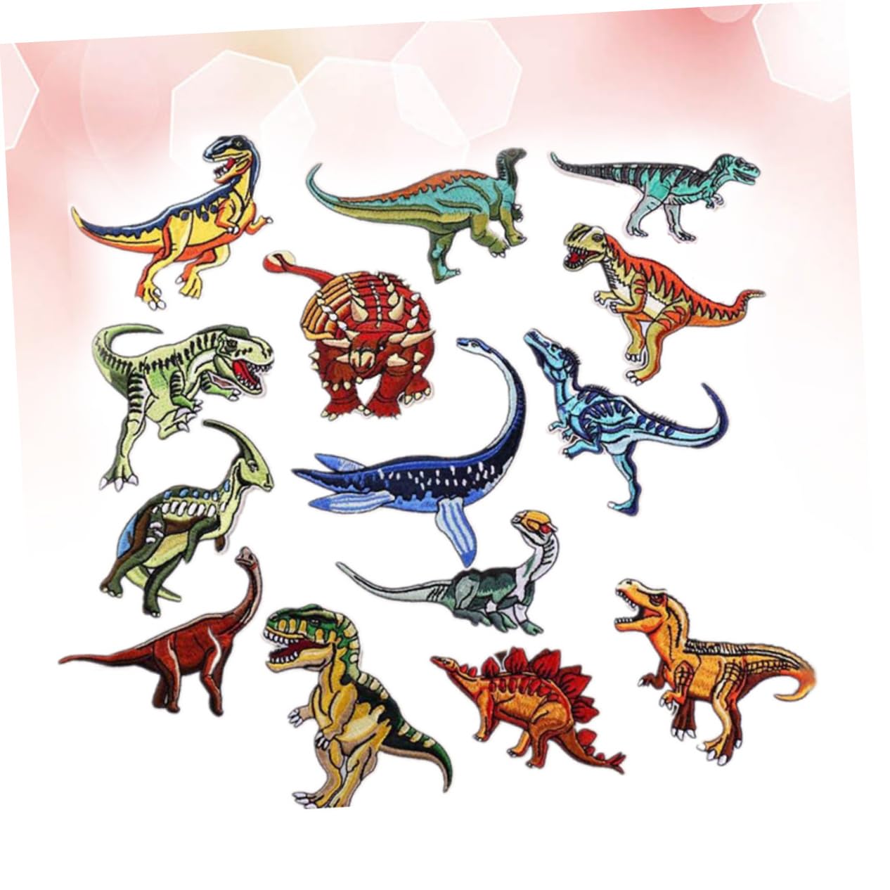 NUOBESTY 42stücke Teiliges Dinosaurier Applikationen Bunte -patches Für Mädchen Aufbügeln Oder Nähen Jacken Jeans Und Rucksäcken Kreative Dekoration Für Kleine
