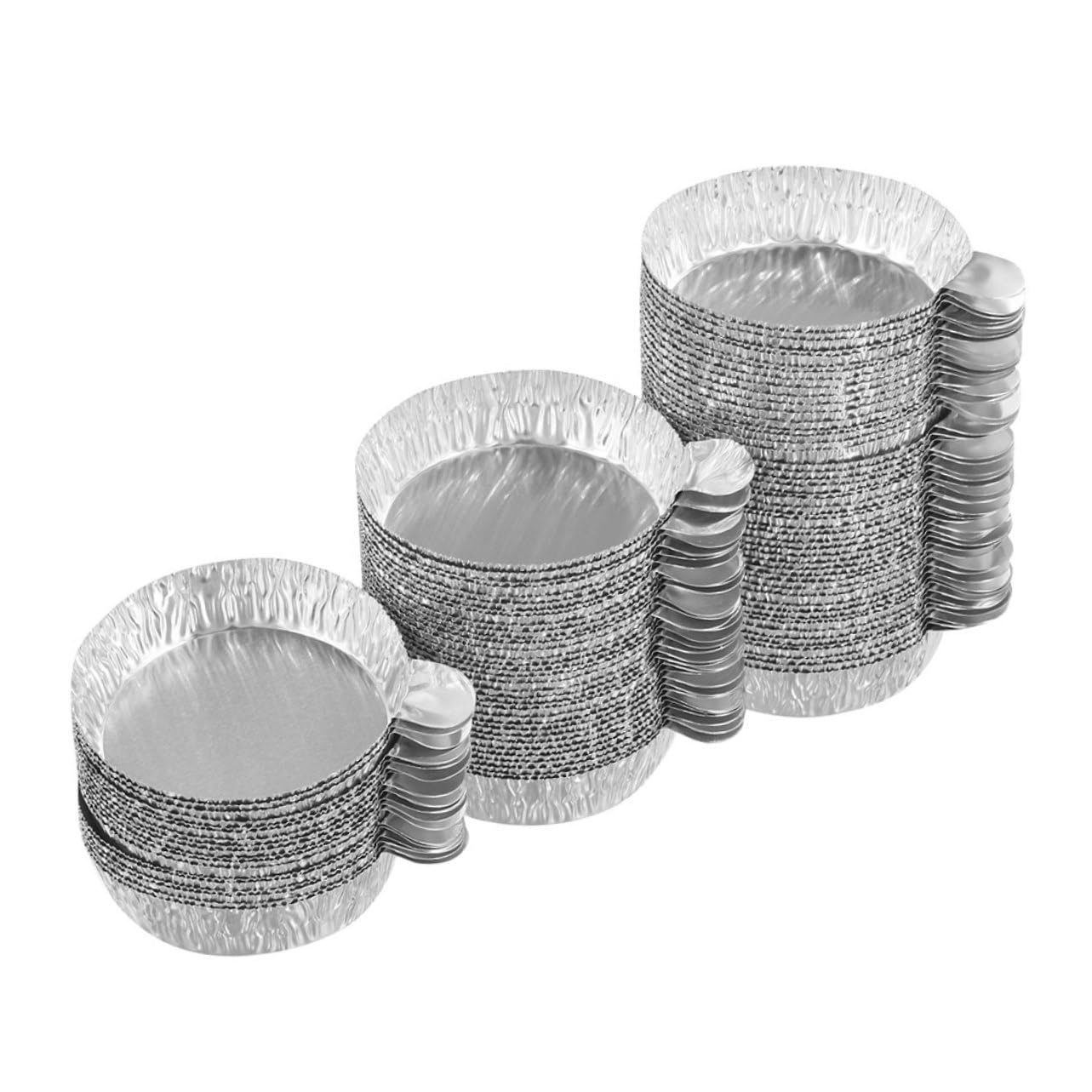 SHINEOFI Bandejas De Aluminio Desechables Pesaje De Platos De Peso De Aluminio Utensilios De Cocina Medición Y Almacenamiento De Ingredientes 100 Piezas*4