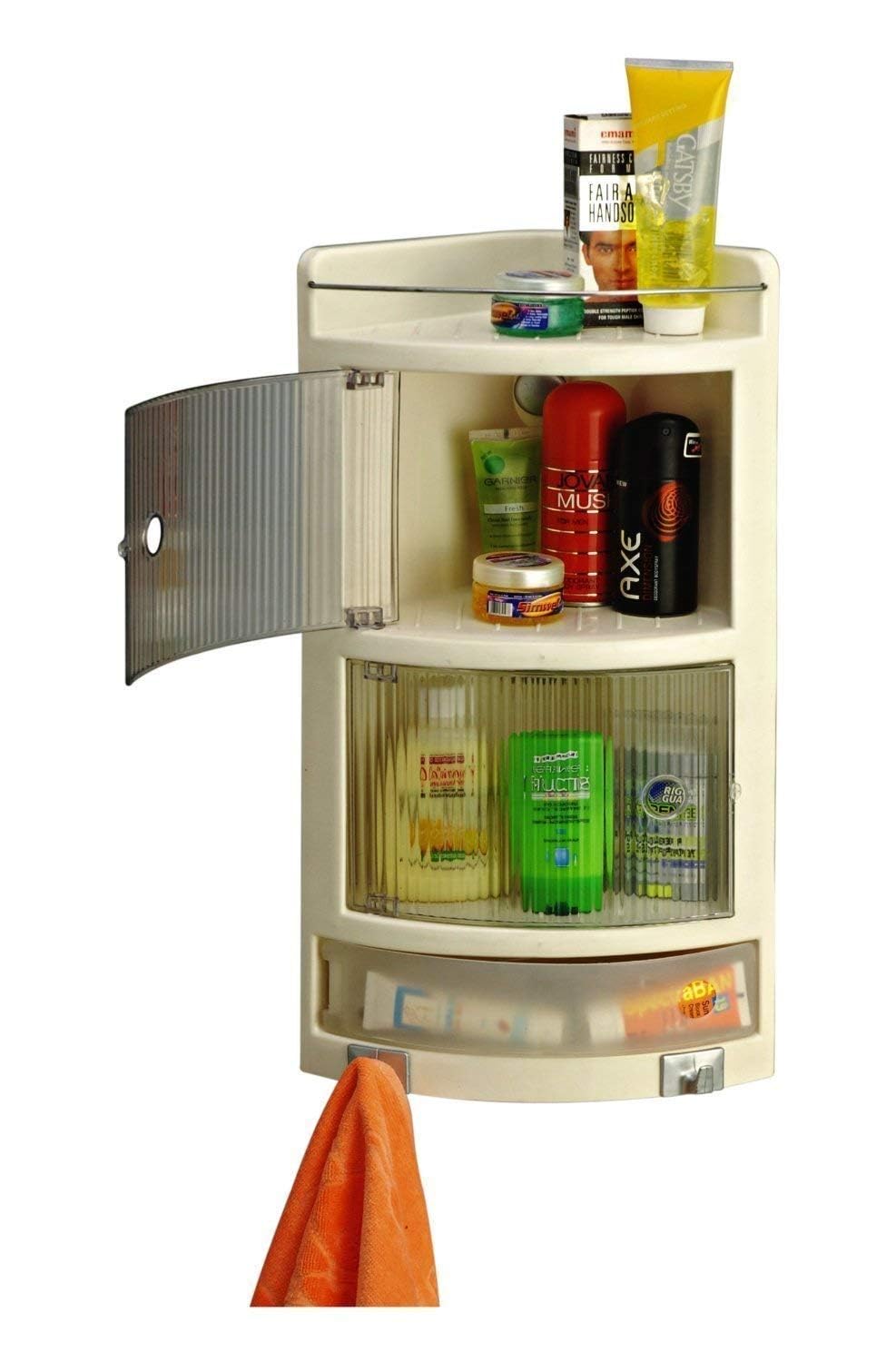 See full amazon price history chart for CIPLA PLAST Crystal Bathroom Corner Cabinet - Ivory Wall Mounted Multipurpose Bathroom Cabinet with Shelf Organizer CIPLA PLAST Crystal Bathroom Corner Cabinet - Ivory Wall Mounted Multipurpose Bathroom Cabinet with Shelf Organizer (B00IPARCNU) Amazon Price History, Amazon Price Tracker