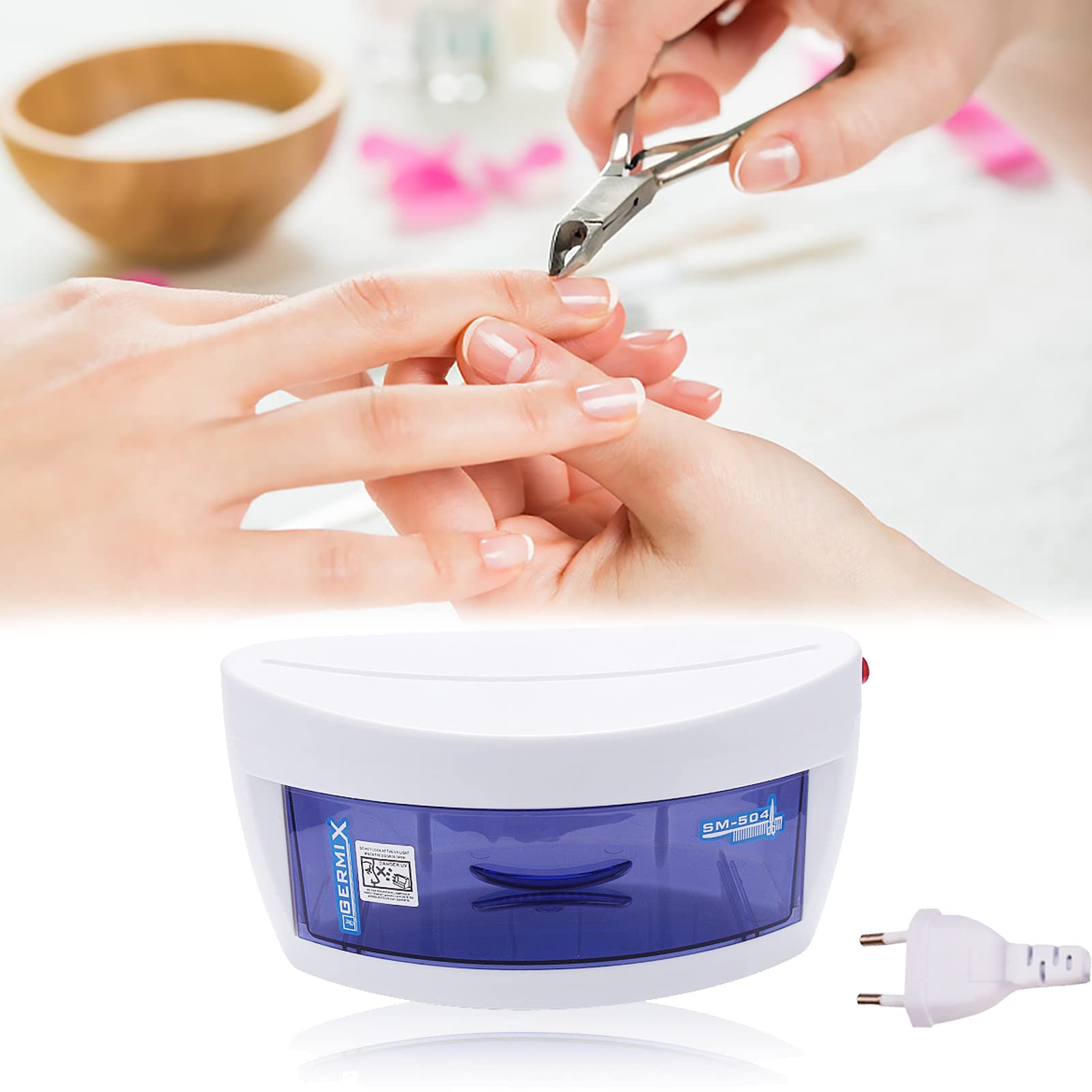 BoîTe Stérilisateur Professionnel Nail Art, Haute Température Nail Art Outil Stérilisateur Uv Ozone Armoire Désinfection Uv Armoire Désinfection Outil Manucure Machine DéSinfection Pour Salon Beauté