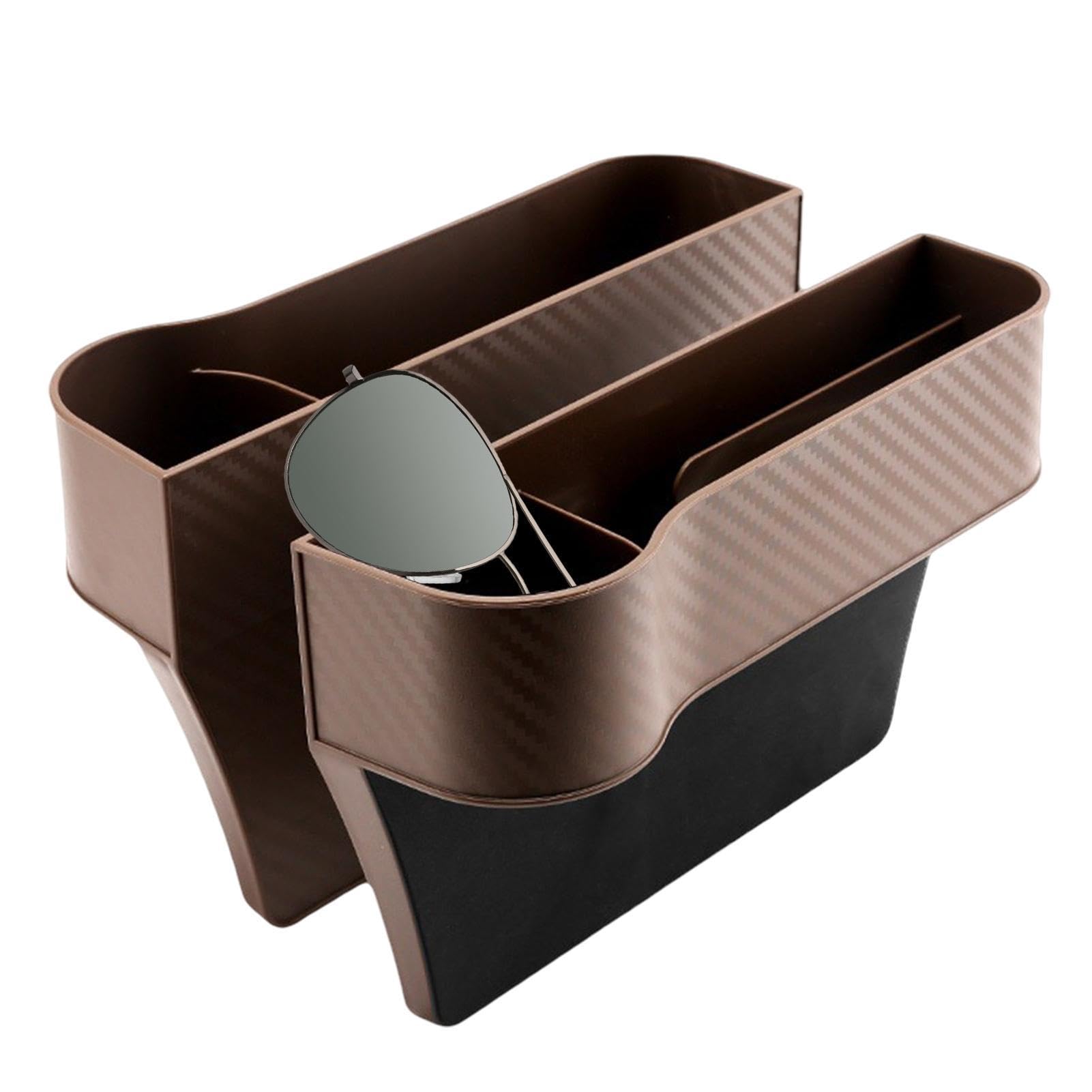 Generisch Pack of 2 Storage Boxes for Car Seats, Storage Box for Car Seat Latches, Car Side Pockets Organiser, Car Seat Console Side Pockets, Car Seat Filler Organiser for Storage