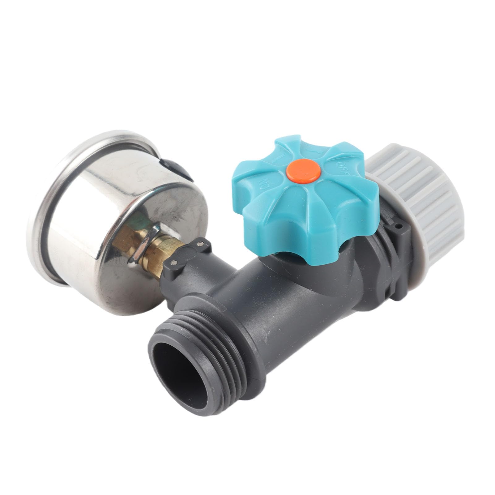 Tbest Druckminderer Wasser 3/4-Zoll,Wasserdruckminderer wasserdruckregler G3/4 Zoll Wasserdruckreglerventil Mit Manometer Gewächshaus Garten Bewässerung Controller