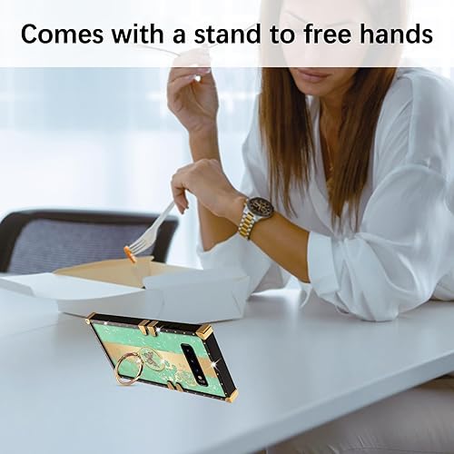 Miniatura 4 de Para Samsung Galaxy S10 Plus Funda de teléfono cuadrada con soporte de anillo Cubierta protectora a prueba de golpes