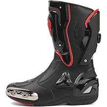 Motorcycle Riding Boots Motorcycle Leather Boots for Women and Men Protection Anti Slip Racing Sports