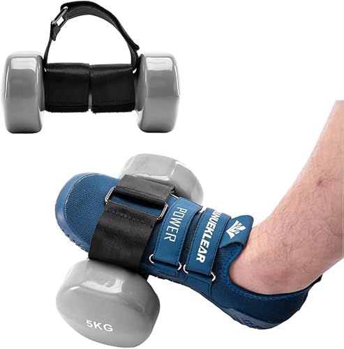 MANUEKLEAR - Mancuerna ajustable para tobillo y pie, accesorio para zapatos de levantamiento de pesas, pies para entrenamientos de glúteos,