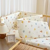 HJZPWB Chichonera Cuna Adecuada con Cojín Anticolisión - Alfombra Protectora contra Caídas para Cama Cojín Protector Lateral De Cama Barrera De Cama Plegable,B01,100 x 28 cm