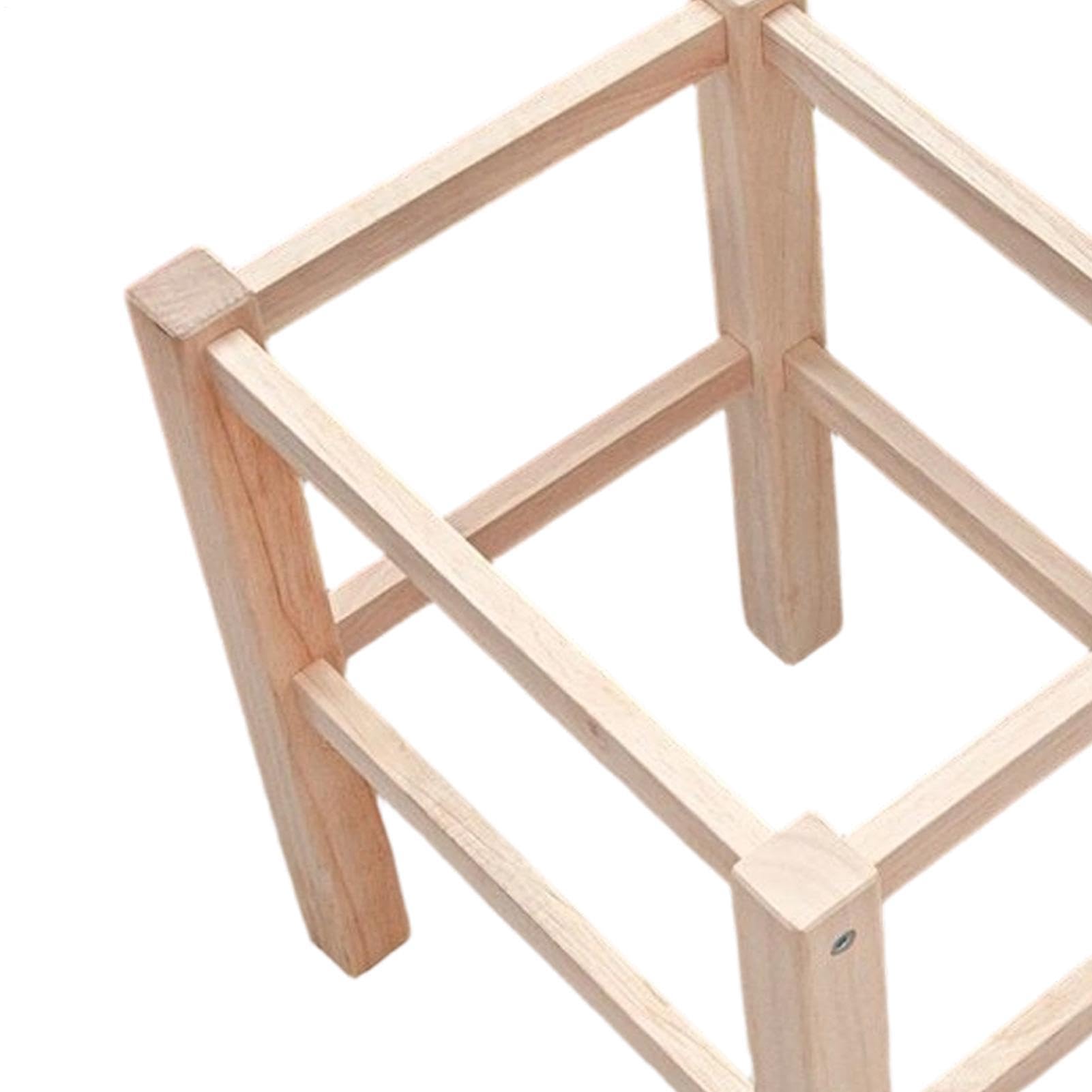 Kit Per Sgabello Poggiapiedi In Legno Non Rifinito Adatto Ai Principianti | Kit Mobili In Legno Grezzo Progetti Falegnameria Tessitura Ingresso Laboratori Corsi Arte