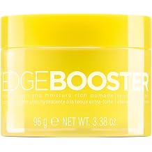 Style Factor Edge Booster Extra Strength & Moisture Rich Pomade | Strong Hold Edge Control Gel for Thick & Coarse Hair | High Shine, Non-Greasy Styling | Yellow Quartz, 3.38 oz