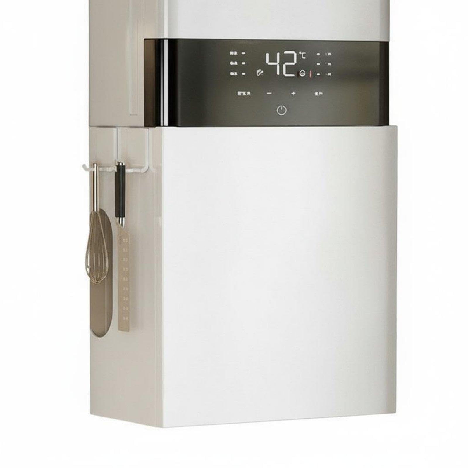 Pipe Cover Removable Wall-Mounted Pipe Concealer Easy to Clean Kitchen Shelf for Renters, Washroom 35-40-17cm-image-34