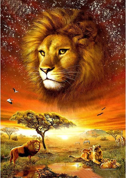 Lawn Lion 500 Piece Jigsaw Puzzle for Family Decoration, Kids and Adults Birthday Party Funny Educational Game Toys Puzzle - Image 1 of 7