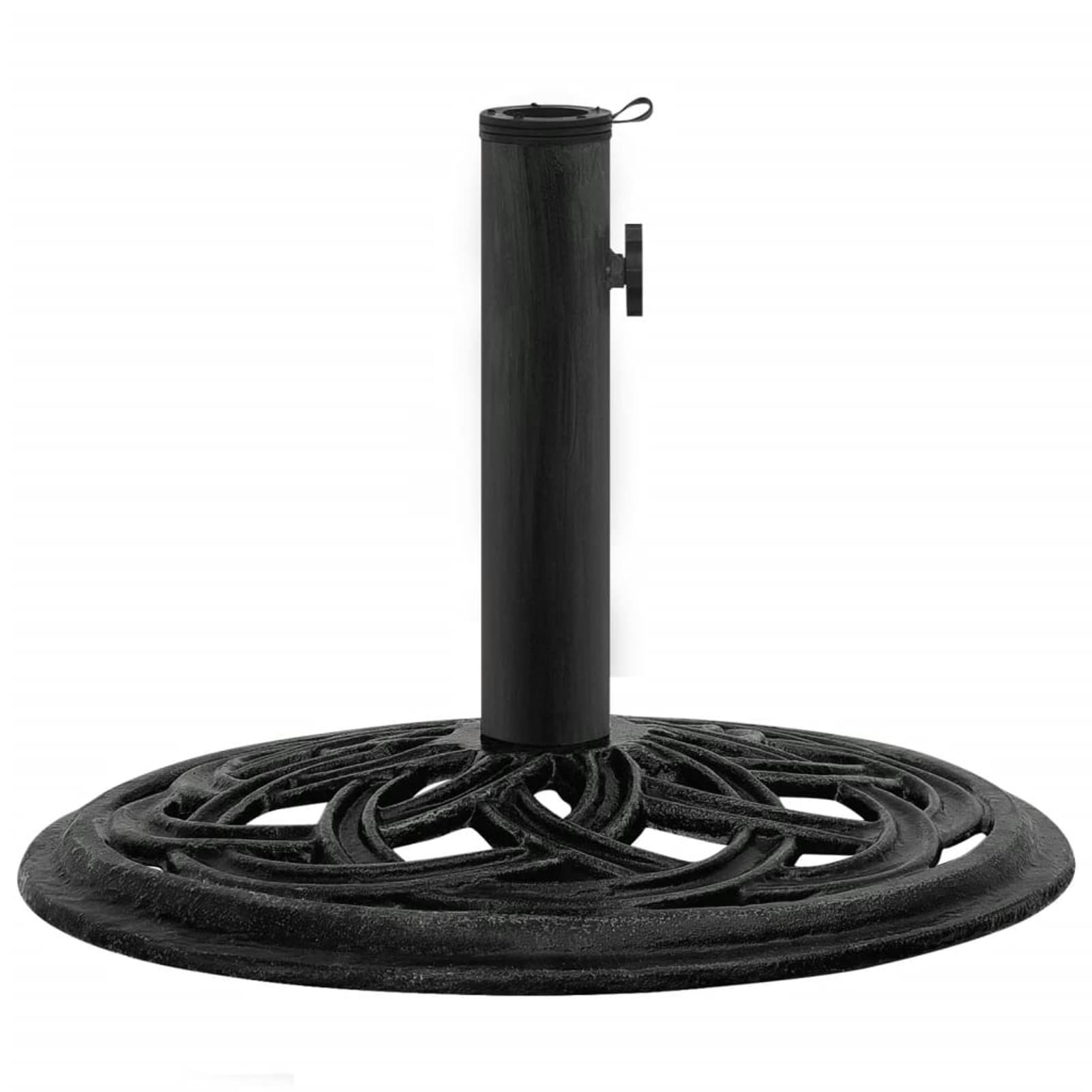 Socle de Parasol Noir 44x44x31 cm Fonte,Pied De Parasol,Pied De Parasol Lourd,Pied De Parasol sur roulettes