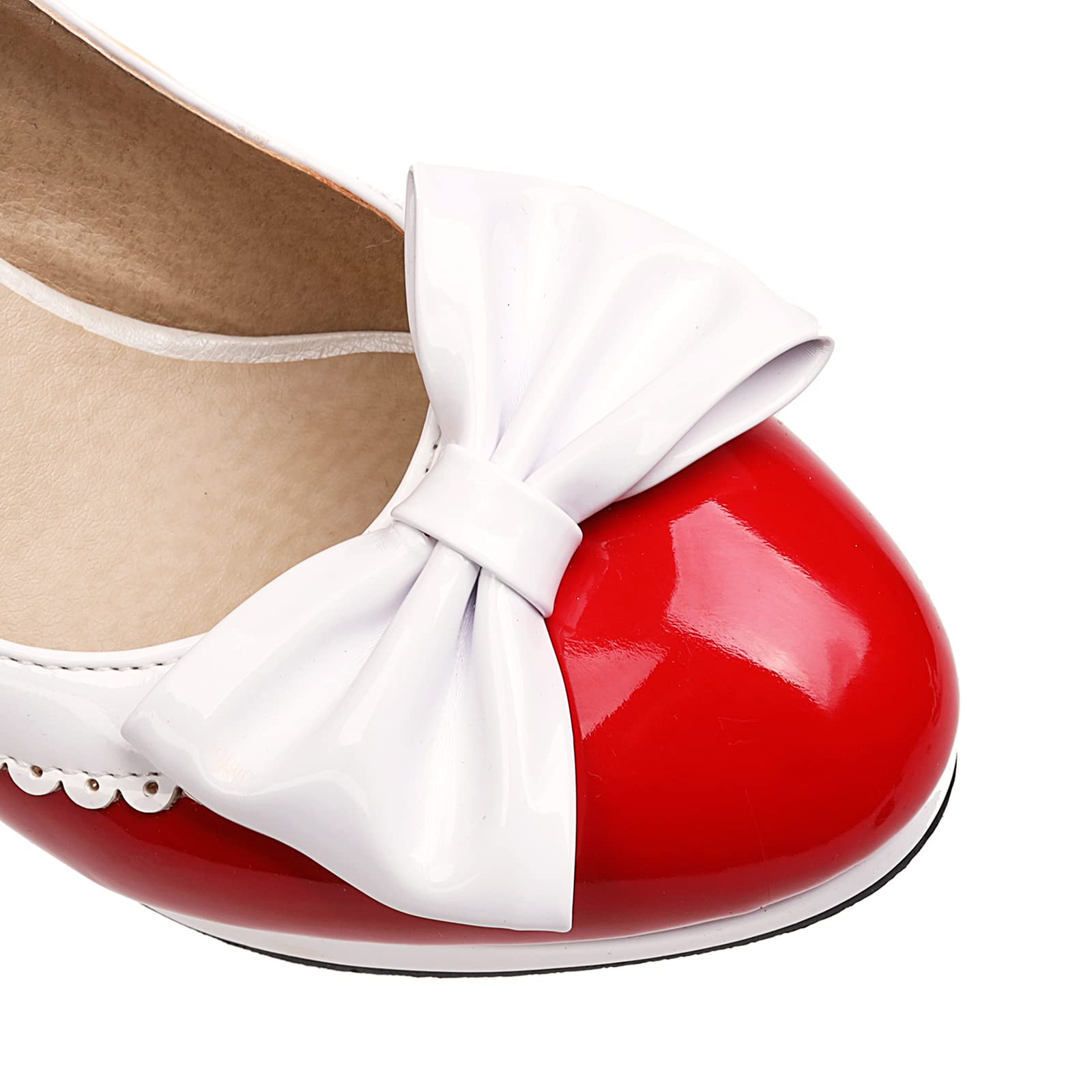 Mary Janes à Bout Rond Doux pour Femmes avec Plates-Formes Basses et Talon Bloc