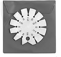 QWORK Stainless Steel Bevel Gauge - Round Knife & Axe Angle Finder 15-120 Degrees, Precision Angle Measurer for Sharpening