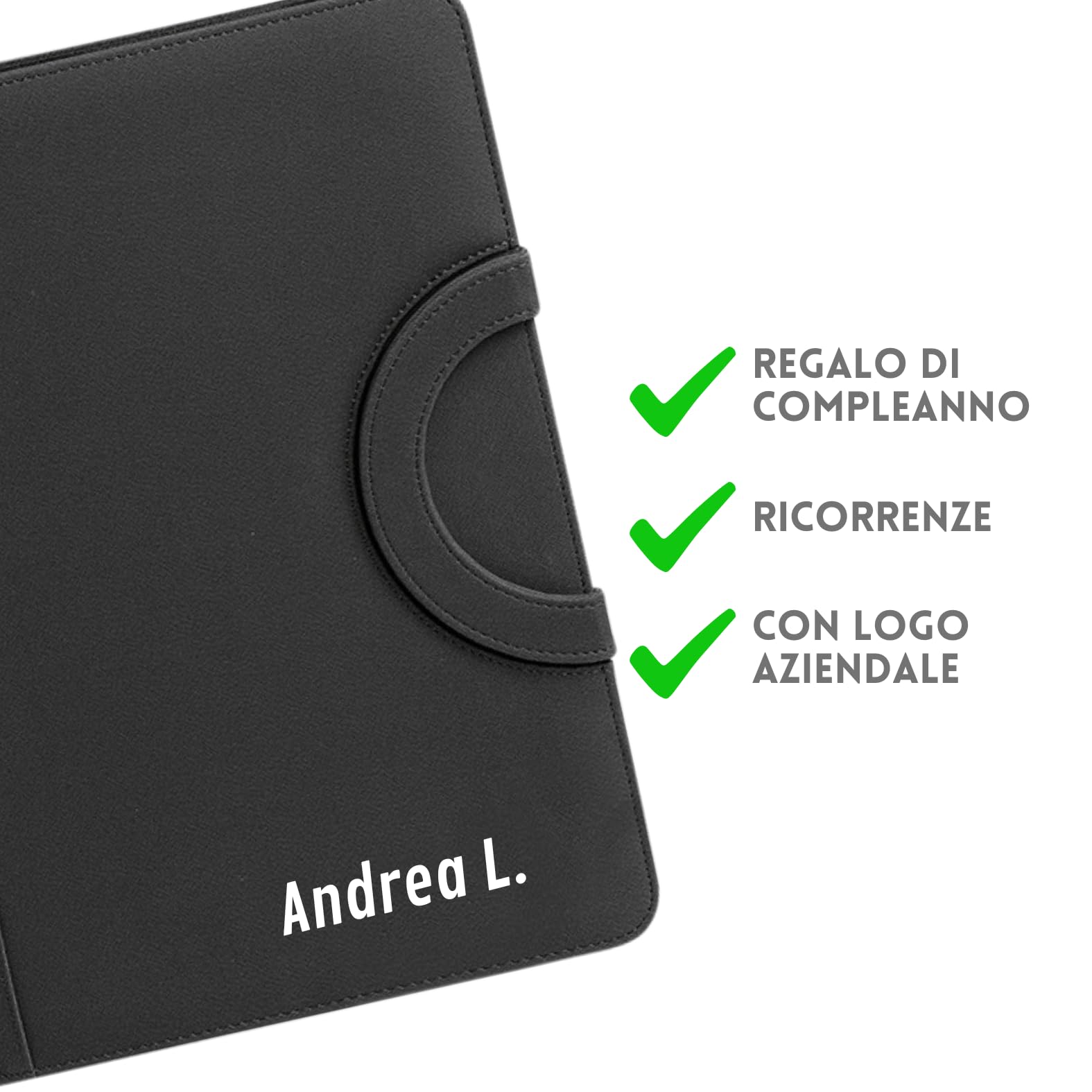 Cartella Multitasche Professionale da Ufficio Personalizzata con Stampa Nome, Frase o Logo - Portadocumenti Elegante - Organizer Conferenze Idea Regalo PH292