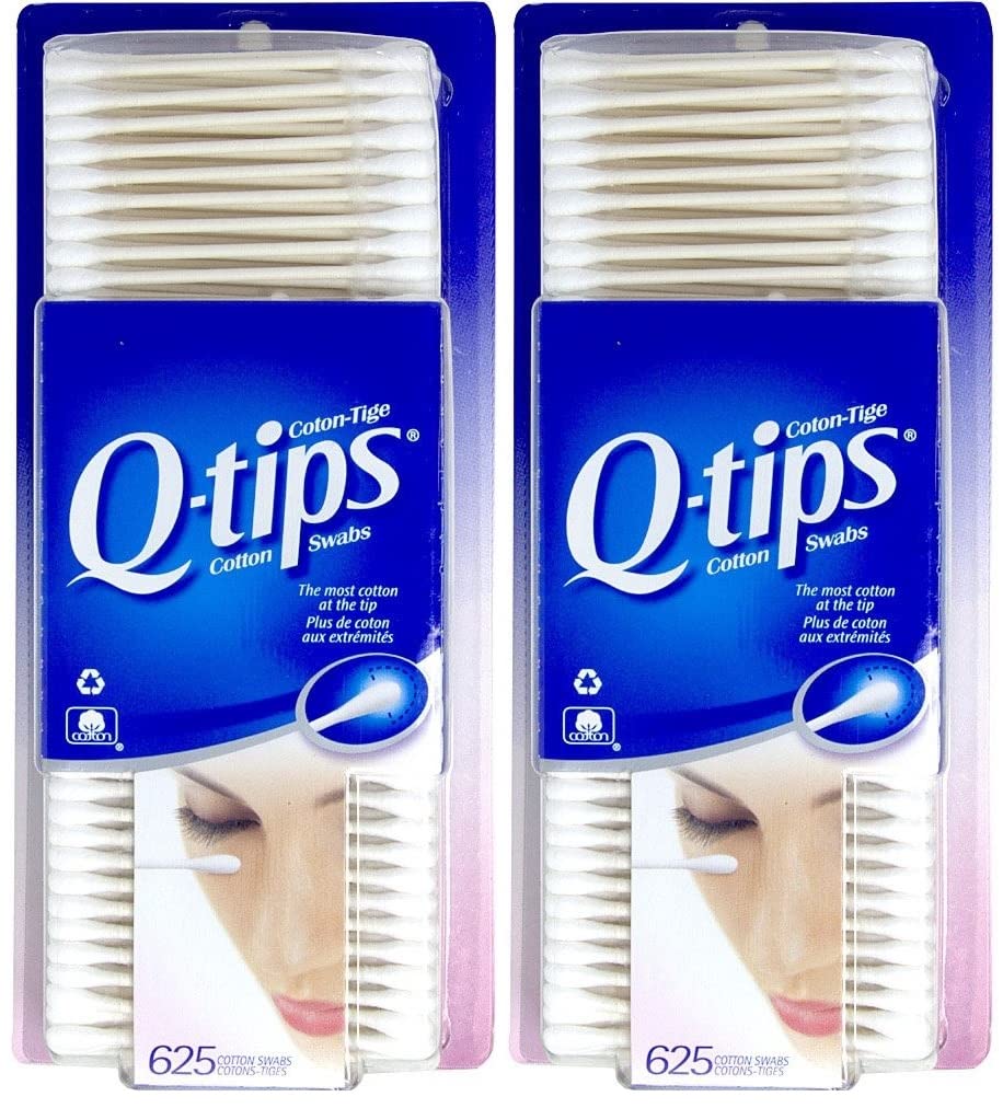 Q-tips Pure Cotton Swabs 2-Pack, 625 Ct - Softest Tips for Beauty Touch-Ups, Cleaning, Crafts & First Aid