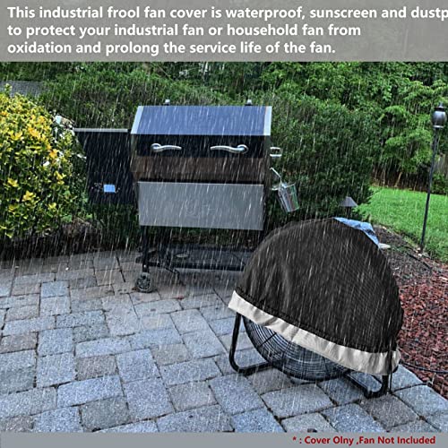 Bitubi Industrial Floor Fan Cover,Waterproof Outdoor Fan Covers,Compatible For 18-20" High Velocity Heavy Duty Metal Industrial Floor Fans,Black #TOP4