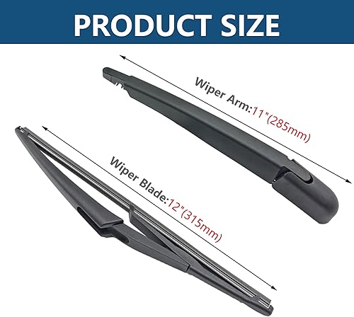 Miniatura 3 de Juego de brazos de limpiaparabrisas trasero para Nissan Rogue 2008-2013 / para Juke 2011-2016 / para Qashqai 2008-2013, kits de limpiaparabrisas