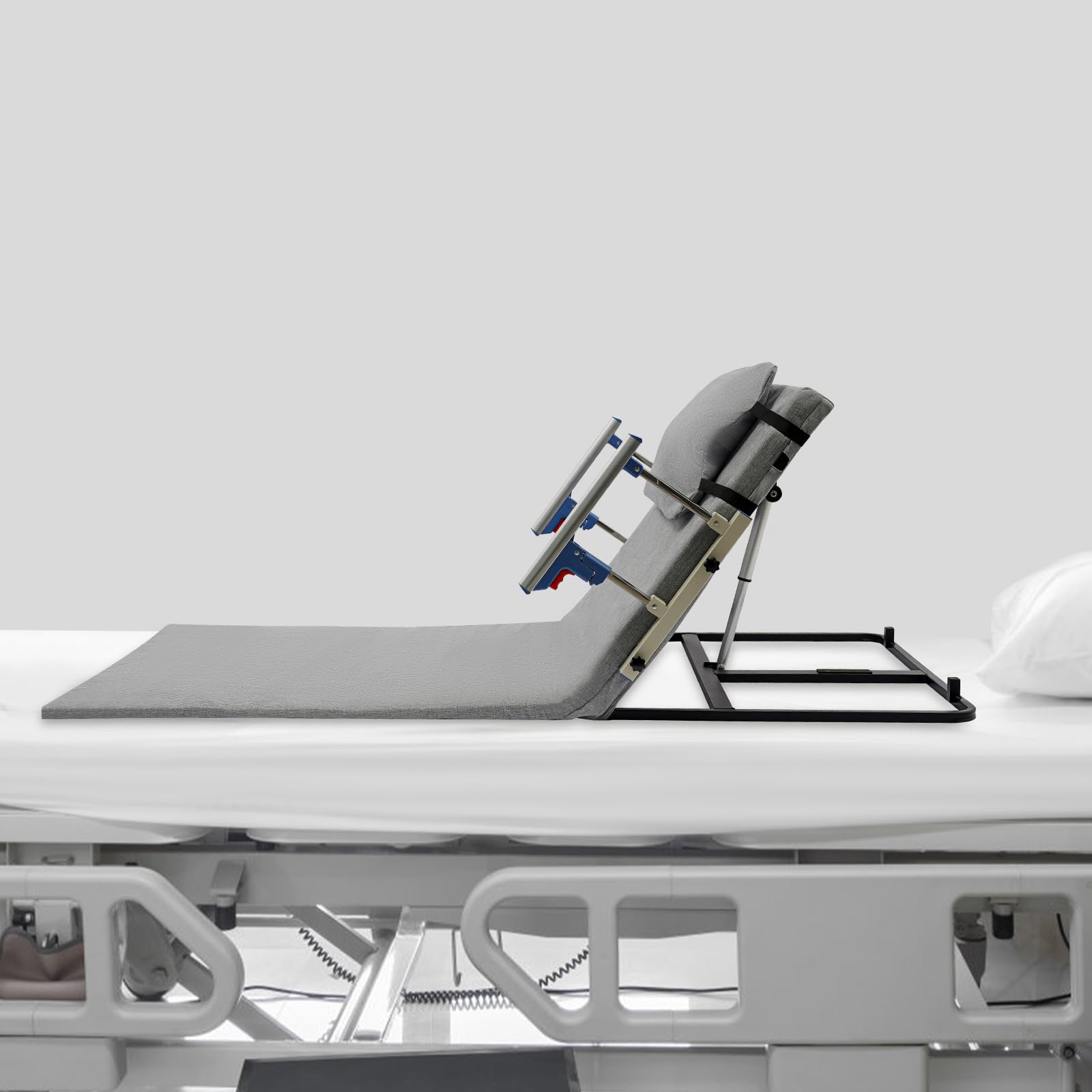 Hanmorfarbi Electric Bed Backrest, 2-70° Adjustment, 330 Lbs. Electric Lifting Bed Backrest for The Elderly and Pregnant Women, Foldable, with Removable Guardrails and Controller (85 * 190cm)