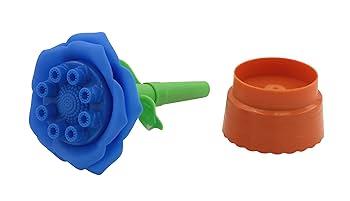 未使用✨バブルブロワー バブラー シャボン玉　しゃぼん玉 Amazon | 池田工業社 フラワーローズバブル 青(Flower Rose