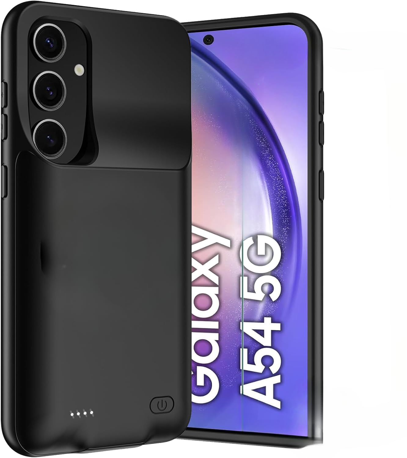 Schutzhülle für Samsung Galaxy A54, 7000 mAh, wiederaufladbares Ladegerät, dünne und tragbare Schutzhülle für Handyakku