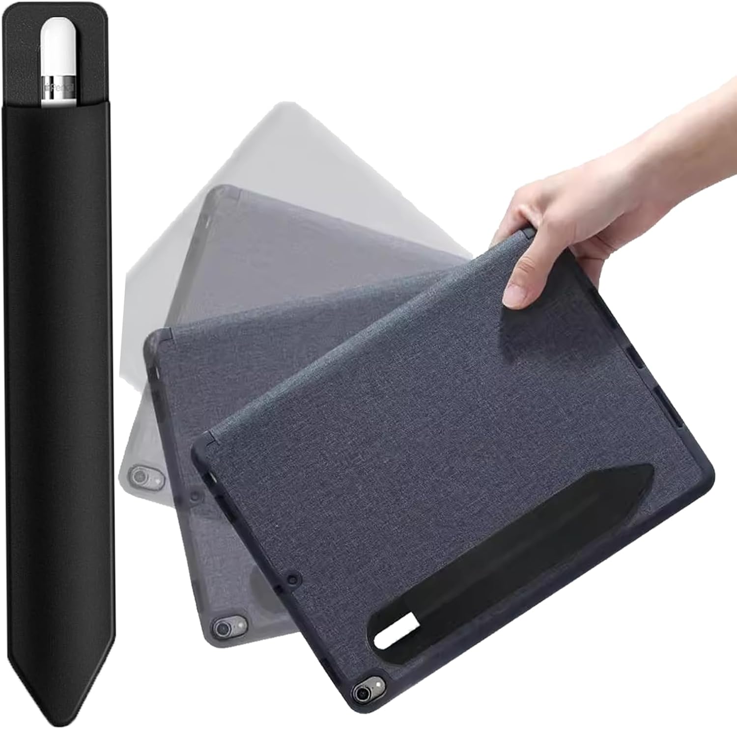 Cute Stylus Pouch Compatible with Remarkable | Pencil Case Compatible with Apple ipad | Pencil Holder Compatible with Wacom & Huion & XP-Pen & Simbans | Pen Holder Compatible with Samsung(Black)
