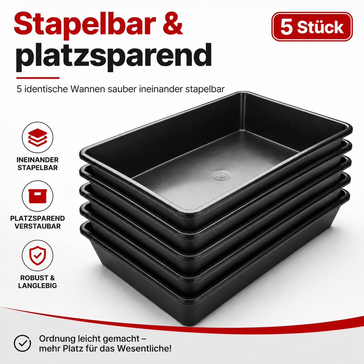 Wanne Oil Drain Pan Universal Collection Tray Bowl Litter 20 L, 60 x 40 x 12 cm (5)
