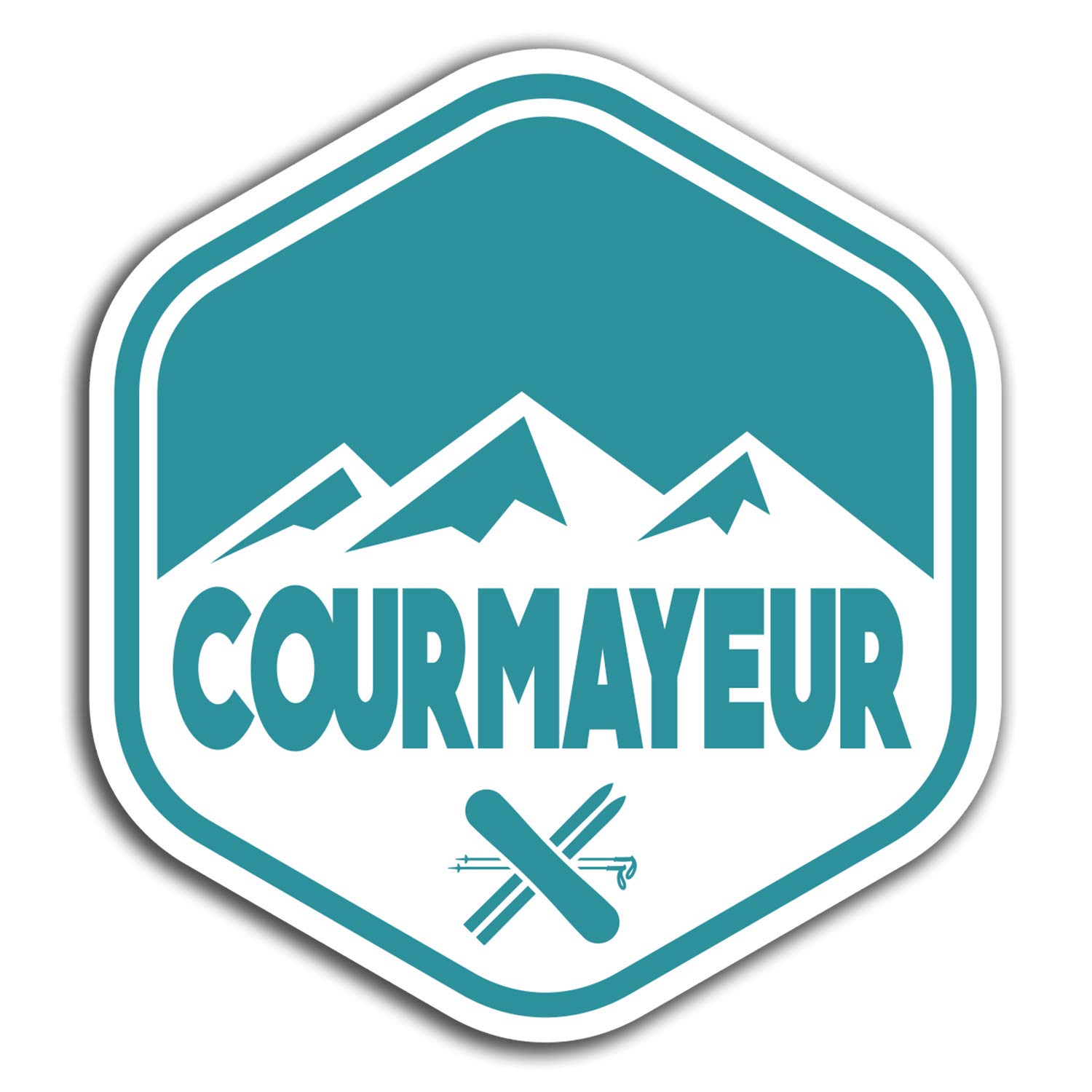 2 x 10cm Courmayeur Italy Vinyl Stickers - Travel Sticker Laptop Luggage #23964 (10cm Tall)