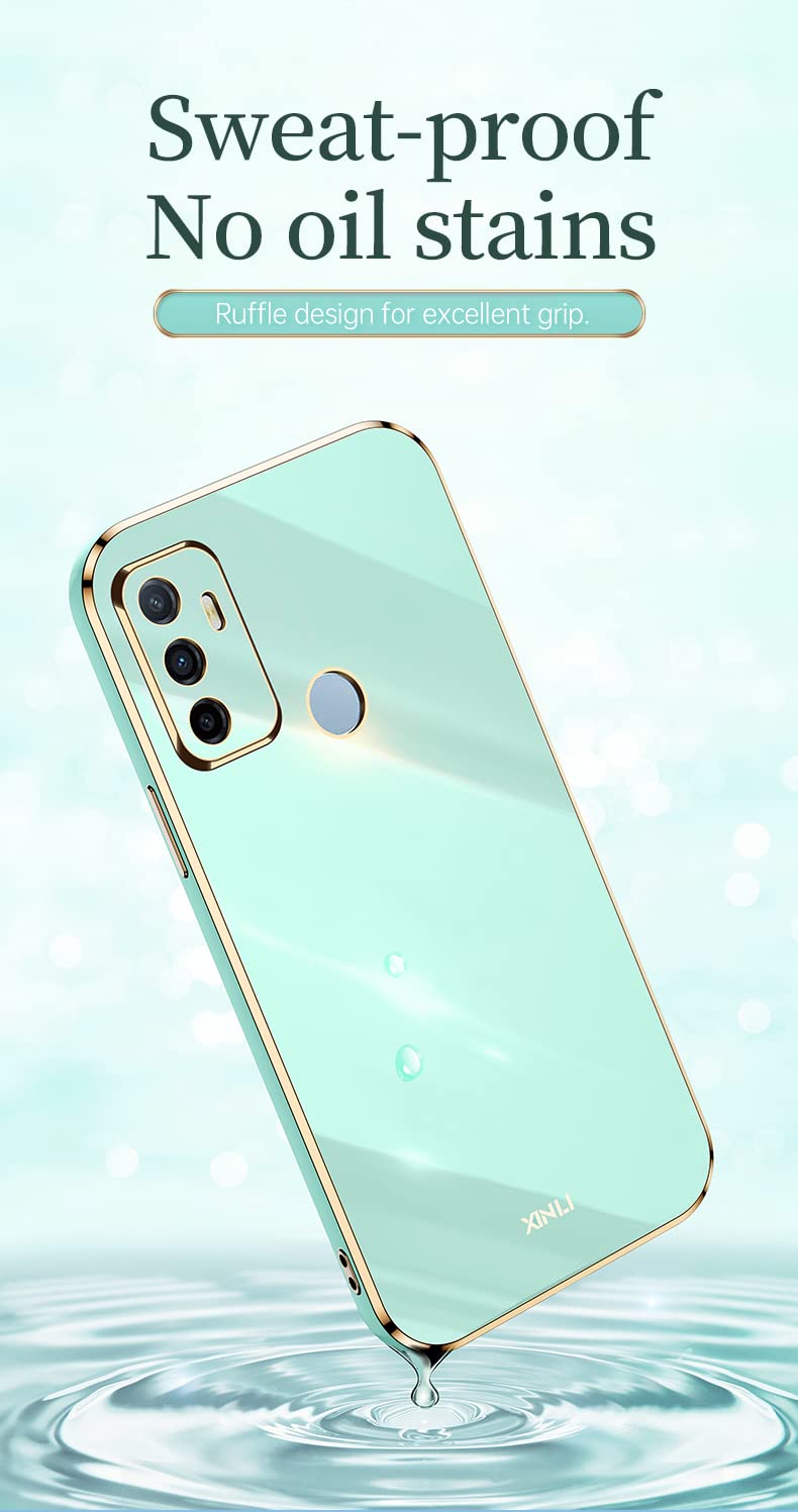 Cover Per OPPO A53 / A53s – WEIOU Custodia Morbida In TPU Con Bordo Dorato Placcato, Antiurto E Anti-graffio, Colore Viola - 3