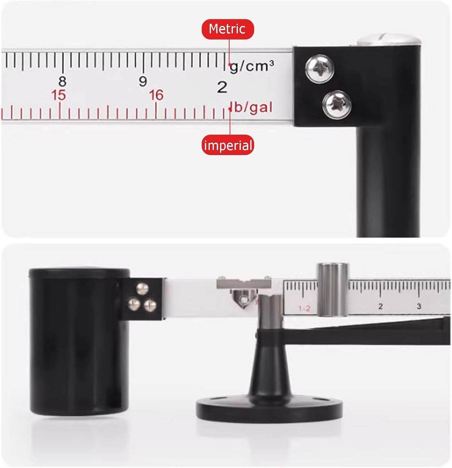 Tragbares Schlammviskosimeter-Set, Schlammtest-Set, Schlammhydrometer & -viskosimeter, mit Aluminiumkoffer, Präzisionsrheometer für Laboranalysen