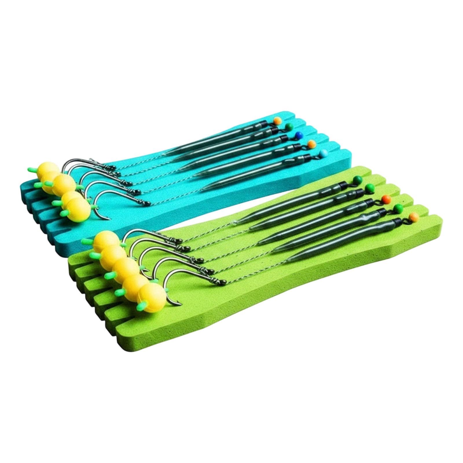 Carp Fishing Rigs Kit, Pre-Tied Pop Up Rigs with Anti-Tangle Short Leaders & Floating Bait Balls, High Carbon Steel Hooks, Ready Tied Carp Tackle for Boilie Fishing (6 Model, A)