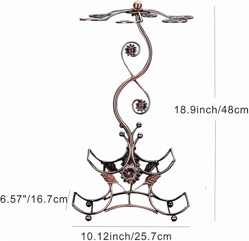 Miniatura 2 de Estante para vino y soporte para copas de vino, capacidad para 4 botellas de vino y 6 vasos, perfecto para decoración de cocina del hogar y estante