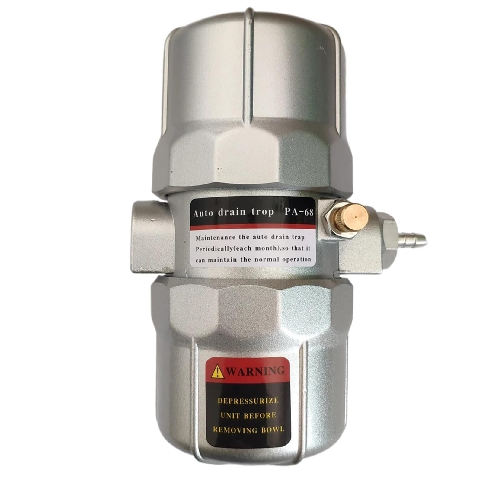 EPS-168 Screw air Compressor, refrigerated Dryer, high Flow Storage Tank, Pneumatic Automatic Drainage Valve PA-68