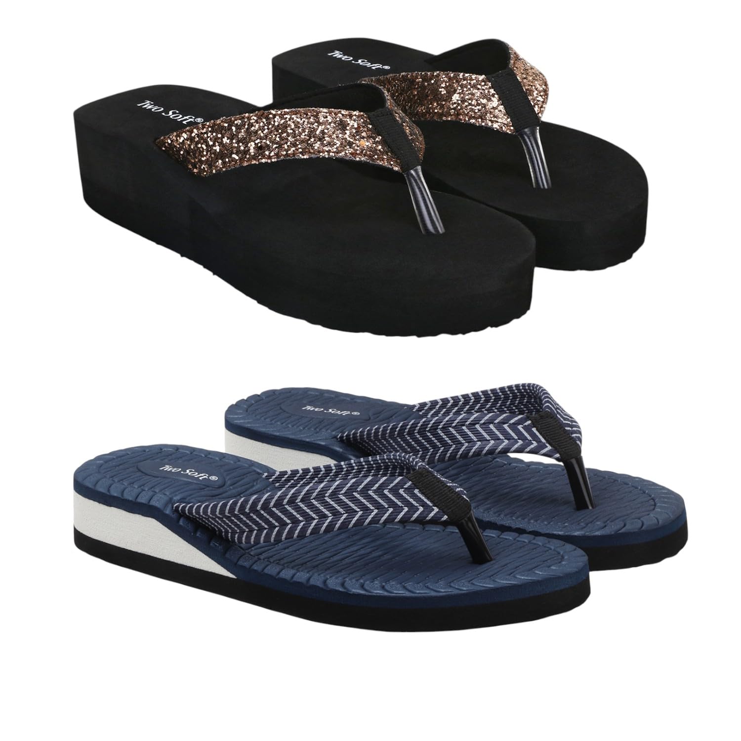 Women’s Comfortable Flip-Flops Soft Foam Sole with Stylish Straps Slipper-Lightweight, Everyday Comfort & Style Ideal for Daily Home slipper for Women Combo 2-image-46