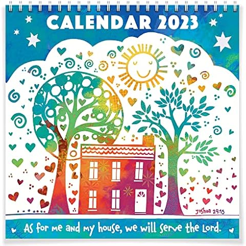 Christian Calendar 2023 - Christlicher Kalender 2023 Wandkalender mit Bibelversen. Christlicher Wandkalender 2023 in Englisch Cover