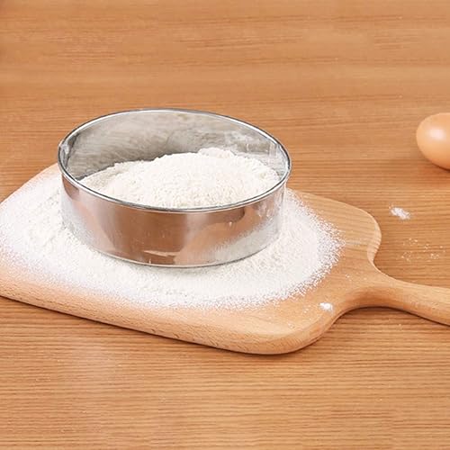 Miniatura 2 de Hemoton 3 piezas de tamiz de harina de malla fina de acero inoxidable en polvo colador de cocina herramientas de tamizado para té de café y azúcar