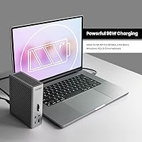 Vista 3 de CalDigit TS4 Thunderbolt 4 Dock - 18 puertos, carga de 98 W, Thunderbolt 4 de 40 Gb/s, USB-A/C, 2.5GbE, pantallas 8K/6K, compatible con Mac/PC/Chrome