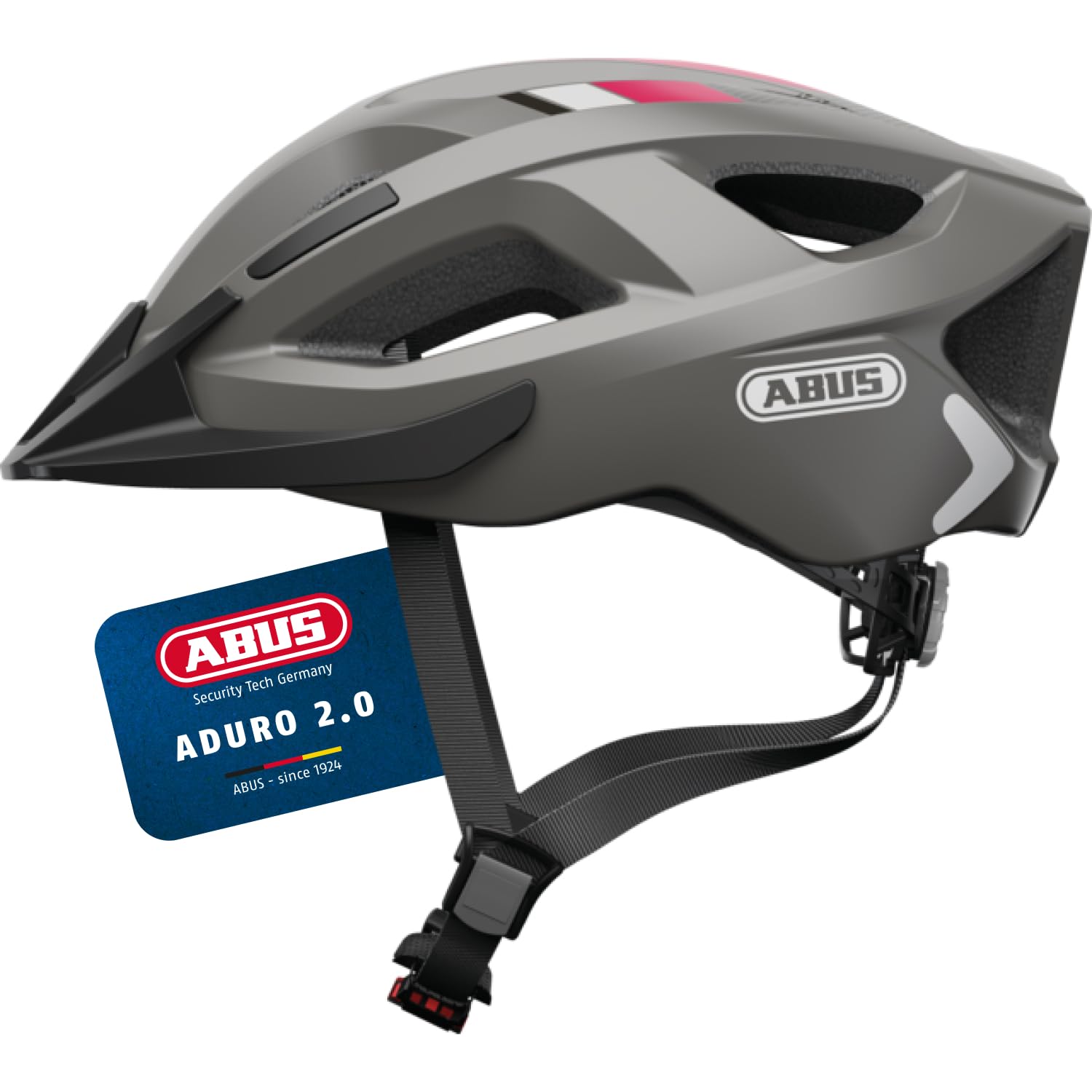 ABUS 81940 Fahrradhelm, Grau (Concrete grey), L (58-62 cm)