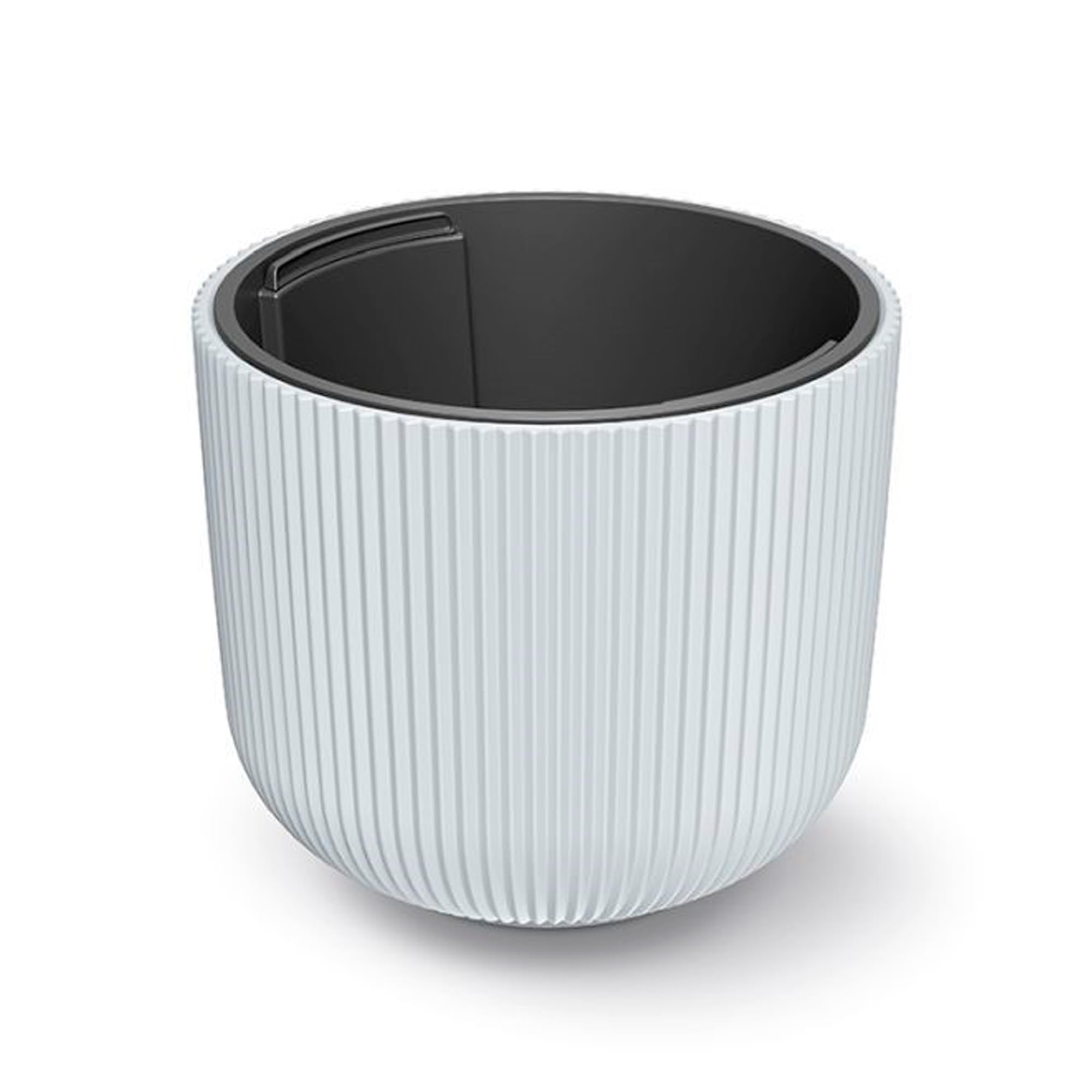 Pot de fleur à réserve d'eau blanc Milly 31 L contre le dessèchement des plantes