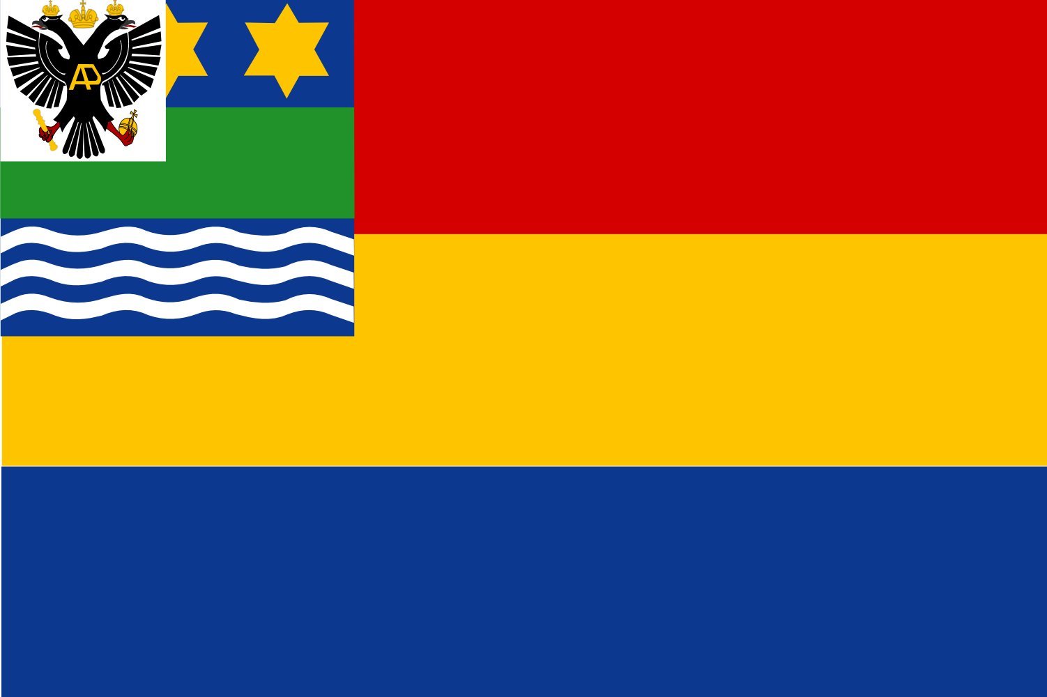 Drapeau Anna Paulowna grand format résistant aux intempéries pour mât municipal