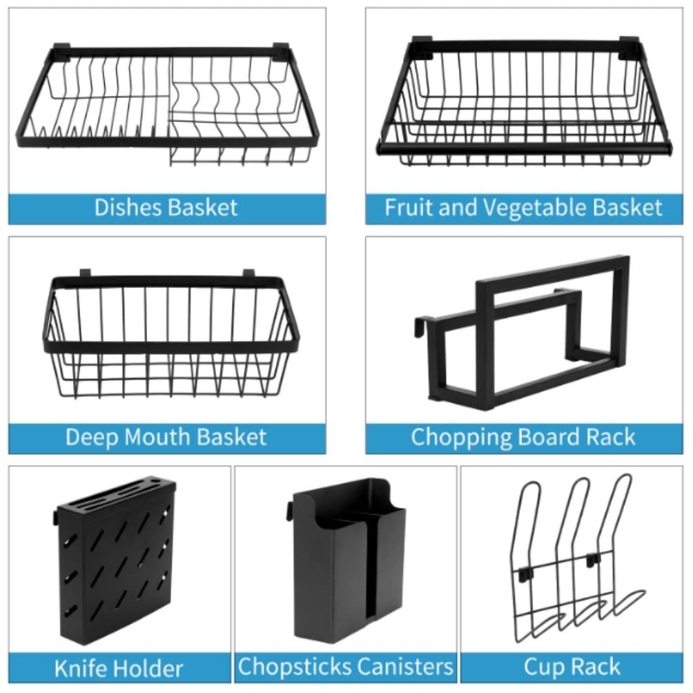 Escurreplatos Estante para Platos De Cocina Acero Inoxidable, para Escurridor Y Juego para Colgar Tazas Organización Cocina