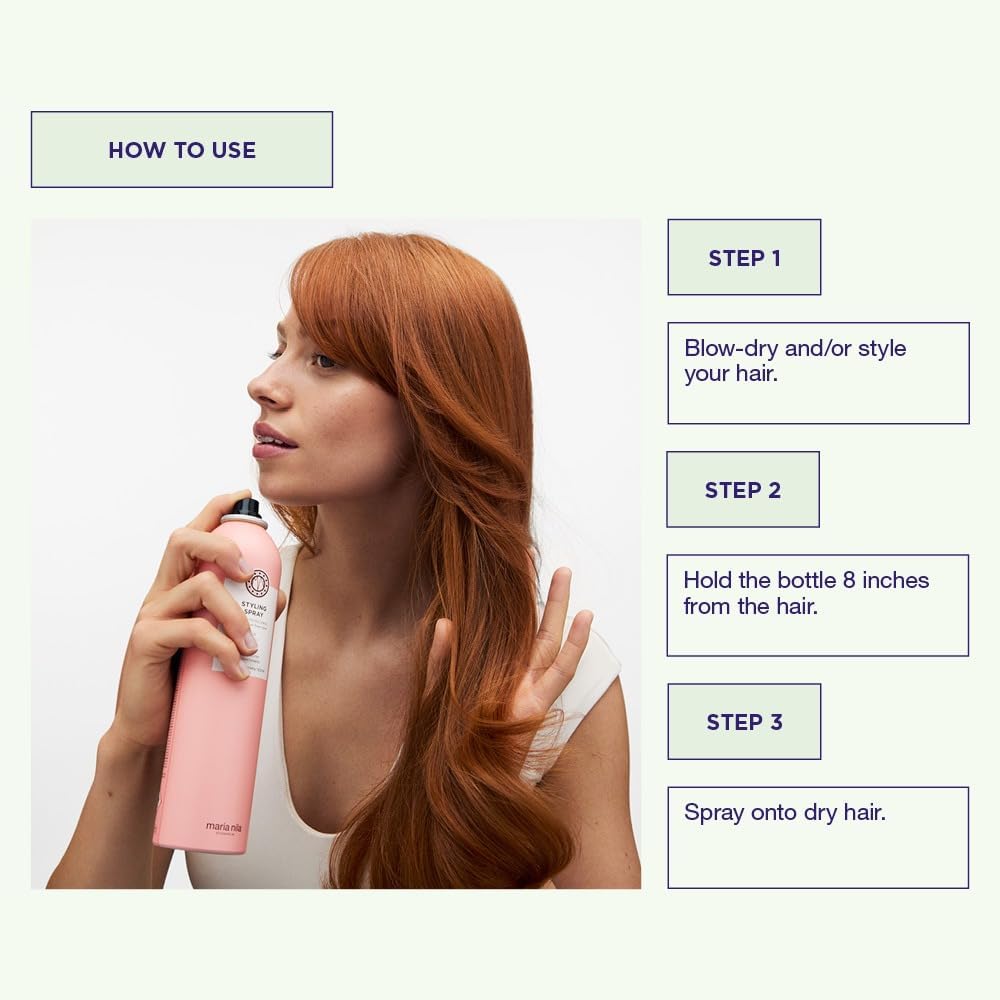 Maria Nila Styling Spray, Hold 2/5, Reduces Frizz, Antioxidant Preserves Hair Color, 100% Vegan & Sulfate/Paraben free